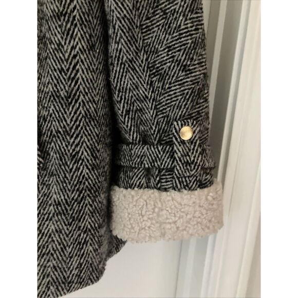 J.Crew Womens Oversized Herringbone Motorcycle Jacket K2383 overcoat Small - Picture 4 of 10